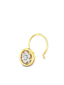 Candere by Kalyan Jewellers - 18k (750) Yellow Gold and Diamond Nose Pin for Women