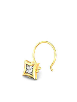 Candere by Kalyan Jewellers - 18k (750) Yellow Gold and Diamond Nose Pin for Women