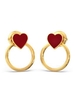 Candere by Kalyan Jewellers - 18k (750) BIS Hallmark Yellow Gold Earring for Women