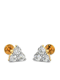 Candere by Kalyan Jewellers - 18k (750) BIS Hallmark Yellow Gold & Certified Diamond Earring for Women