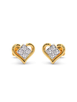 Candere by Kalyan Jewellers - 18k (750) BIS Hallmark Yellow Gold & Certified Diamond Earring for Women