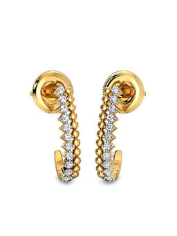 Candere by Kalyan Jewellers - 18k (750) BIS Hallmark Yellow Gold & Certified Diamond Earring for Women