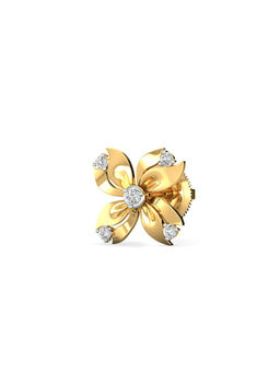 Candere by Kalyan Jewellers - 18k (750) BIS Hallmark Yellow Gold & Certified Diamond Earring for Women
