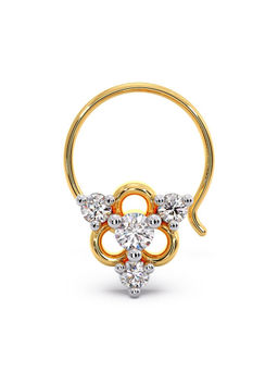 Candere by Kalyan Jewellers - 18k (750) Yellow Gold and Diamond Nose Pin for Women