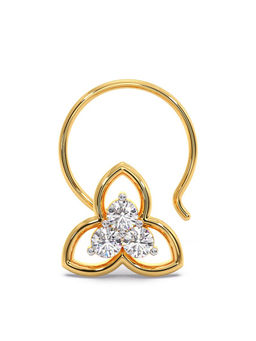 Candere by Kalyan Jewellers - 18k (750) Yellow Gold and Diamond Nose Pin for Women