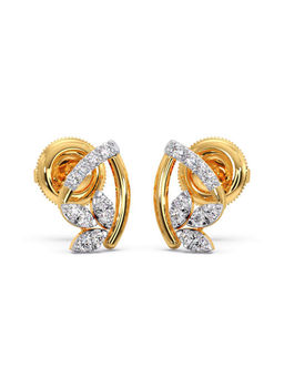 Candere by Kalyan Jewellers - 18k (750) BIS Hallmark Yellow Gold & Certified Diamond Earring for Women
