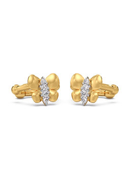 Candere by Kalyan Jewellers - 18k (750) BIS Hallmark Yellow Gold & Certified Diamond Earring for Women