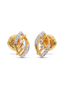 Candere by Kalyan Jewellers - 18k (750) BIS Hallmark Yellow Gold & Certified Diamond Earring for Women