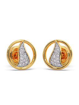 Candere by Kalyan Jewellers - 18k (750) BIS Hallmark Yellow Gold & Certified Diamond Earring for Women
