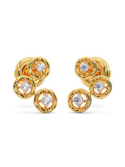 Candere by Kalyan Jewellers - 18k (750) BIS Hallmark Yellow Gold & Certified Diamond Earring for Women