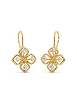 Candere by Kalyan Jewellers - 18k (750) BIS Hallmark Yellow Gold & Certified Diamond Earring for Women