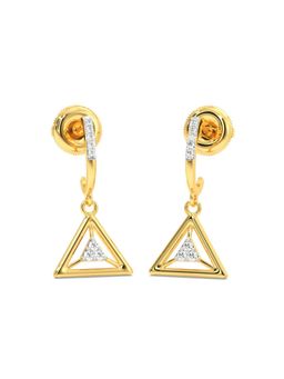 Candere by Kalyan Jewellers - 18k (750) BIS Hallmark Yellow Gold & Certified Diamond Earring for Women