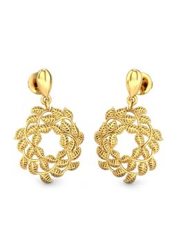 Candere by Kalyan Jewellers - 18k (750) BIS Hallmark Yellow Gold Earring for Women