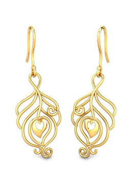 Candere by Kalyan Jewellers - 18k (750) BIS Hallmark Yellow Gold Earring for Women