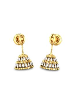 Candere by Kalyan Jewellers - 18k (750) BIS Hallmark Yellow Gold Jhumki Earring for Women