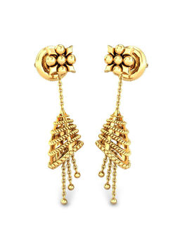 Candere by Kalyan Jewellers - 18k (750) BIS Hallmark Yellow Gold Jhumki Earring for Women