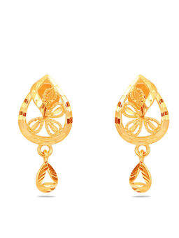 Candere by Kalyan Jewellers - 18k (750) BIS Hallmark Yellow Gold Earring for Women
