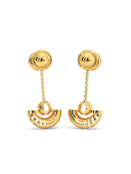 Candere by Kalyan Jewellers - 18k (750) BIS Hallmark Yellow Gold Earring for Women