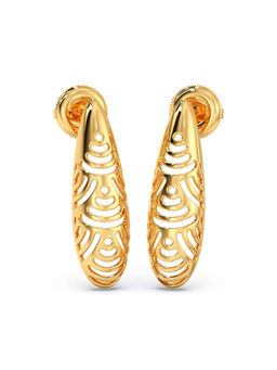 Candere by Kalyan Jewellers - 18k (750) BIS Hallmark Yellow Gold Earring for Women