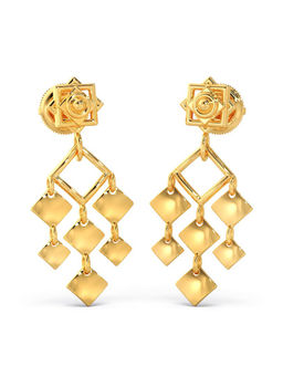 Candere by Kalyan Jewellers - 18k (750) BIS Hallmark Yellow Gold Earring for Women