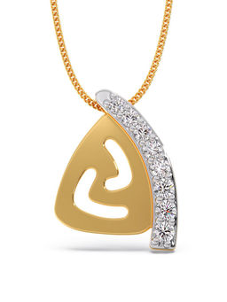 Candere by Kalyan Jewellers - 18k (750) BIS Hallmark Yellow Gold Cubic Zirconia Pendant for Women