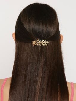 OOMPH - Gold Tone Wedding Party Floral Comb