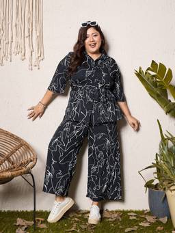 Berrylush - Black Printed Co-ord Set