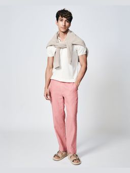 House of Namah - Soft White Pique Signature Cotton Bamboo B-Polo T-shirt