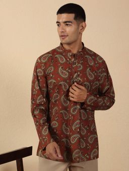 Kraft India - Cotton Printed Mandarin Neck Short Kurta
