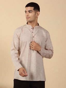 Kraft India - Cotton Solid/Plain Mandarin Neck Short Kurta