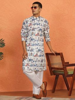 Kraft India - Cotton Ethnic Mandarin Neck Kurta