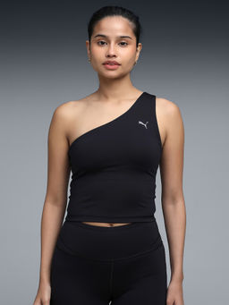 Puma - Shape Women's One-Shoulder Black Crop Tank Top
