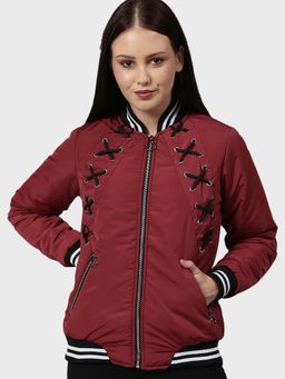 Campus Sutra - Red Solid Jacket