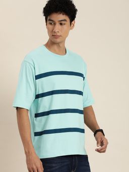DILLINGER - Blue Striped Oversized T-Shirt