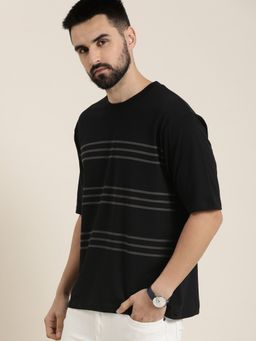 DILLINGER - Black Striped Oversized T-Shirt
