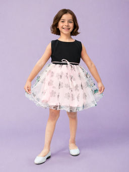 Toonyport - Girls Black Printed Fancy Dress