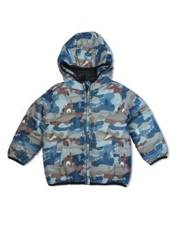 Bodycare - Boys Polyester Quilted Wintercoat Full Sleeves Hooded Multi-Color