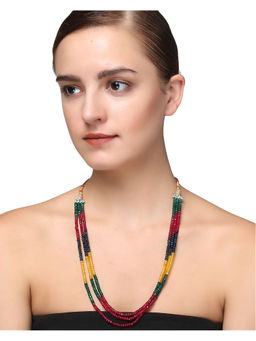 Adwitiya - Multi-Color Antique Mala Necklace
