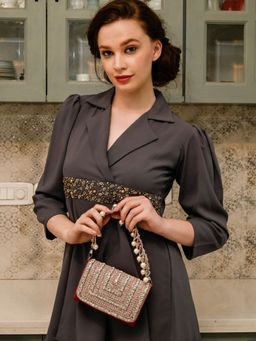 Odette - Red Embellished Handbag