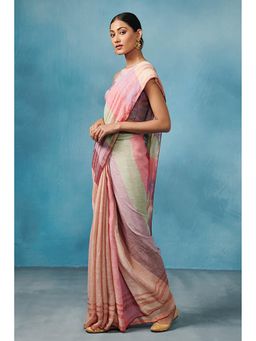 Dressfolk - Mirage Multicolored Saree With Unstitched Blouse