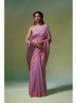 Dressfolk - Begum Purple Saree without Blouse