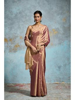 Dressfolk - Diti Pink Saree with Unstitched Blouse