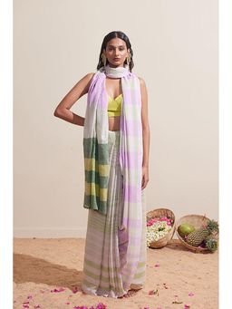 Dressfolk - Thulasi The Multicolored Saree With Unstitched Blouse