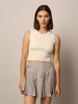 ONLY - Women Slim Fit White Tank Top