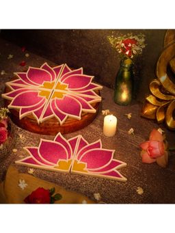 Island Rangoli - Kala Border Set (12 Pieces) Size -6X6 Inches Floatable Rangoli