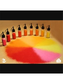 Island Rangoli - Kesari - Set Of 9 Colour Bottles