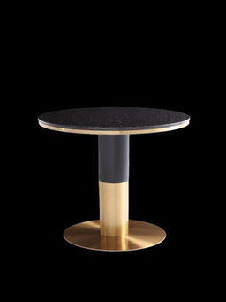 Angie Homes - Gold And Black Zooki Round Side Table