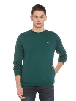 Allen Solly - Men Solid Green Sweatshirt