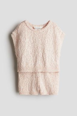H&M - Girls Orange 2-Piece Boucla Knit Set