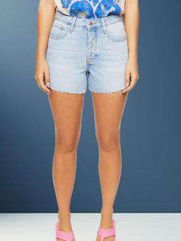 KOTTY - Blue High-Rise Shorts